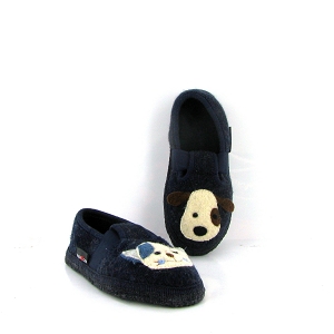 HAFLINGER SLIPPER PETS KAPITAN Bleu