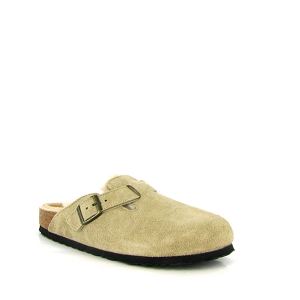 BIRKENSTOCK BOSTON SHEARLING SUEDE LEATHER 1028299 Marron