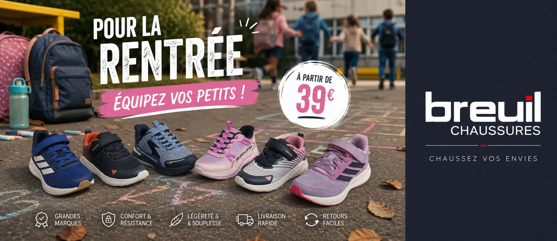 chaussures enfant rentree scolaire basket tennis adidas geox nike skerchers